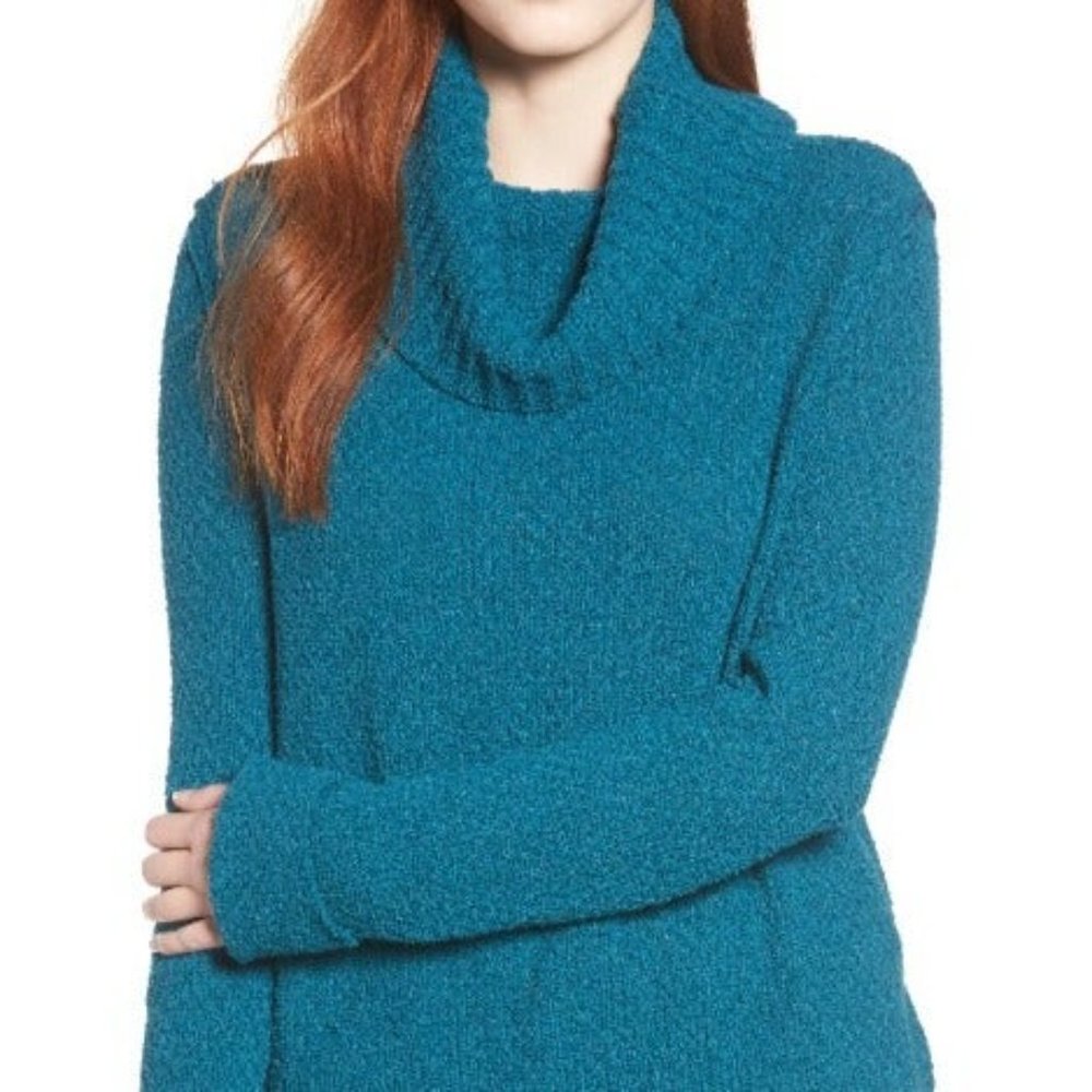 CASLON cowl neck  sweater blue Sz S